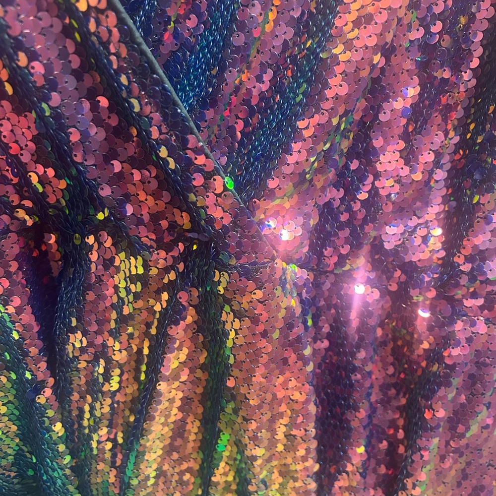 Boohoo Multi-color Sequin Fabric
